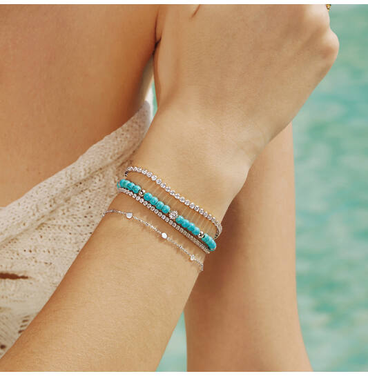  Chill Voyager - Gliederarmbänder - Silber / Rhodiniert - 18,5cm